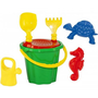  Bączek Zestaw do piasku duży wiaderko foremki grabki