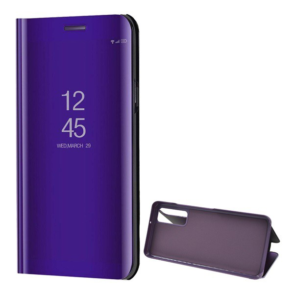 Tok álló (aktív FLIP, oldalra nyíló, asztali tartó funkció, tükrös felület, Mirror View Case) LILA [Huawei P Smart (2021)] (5996591019888)