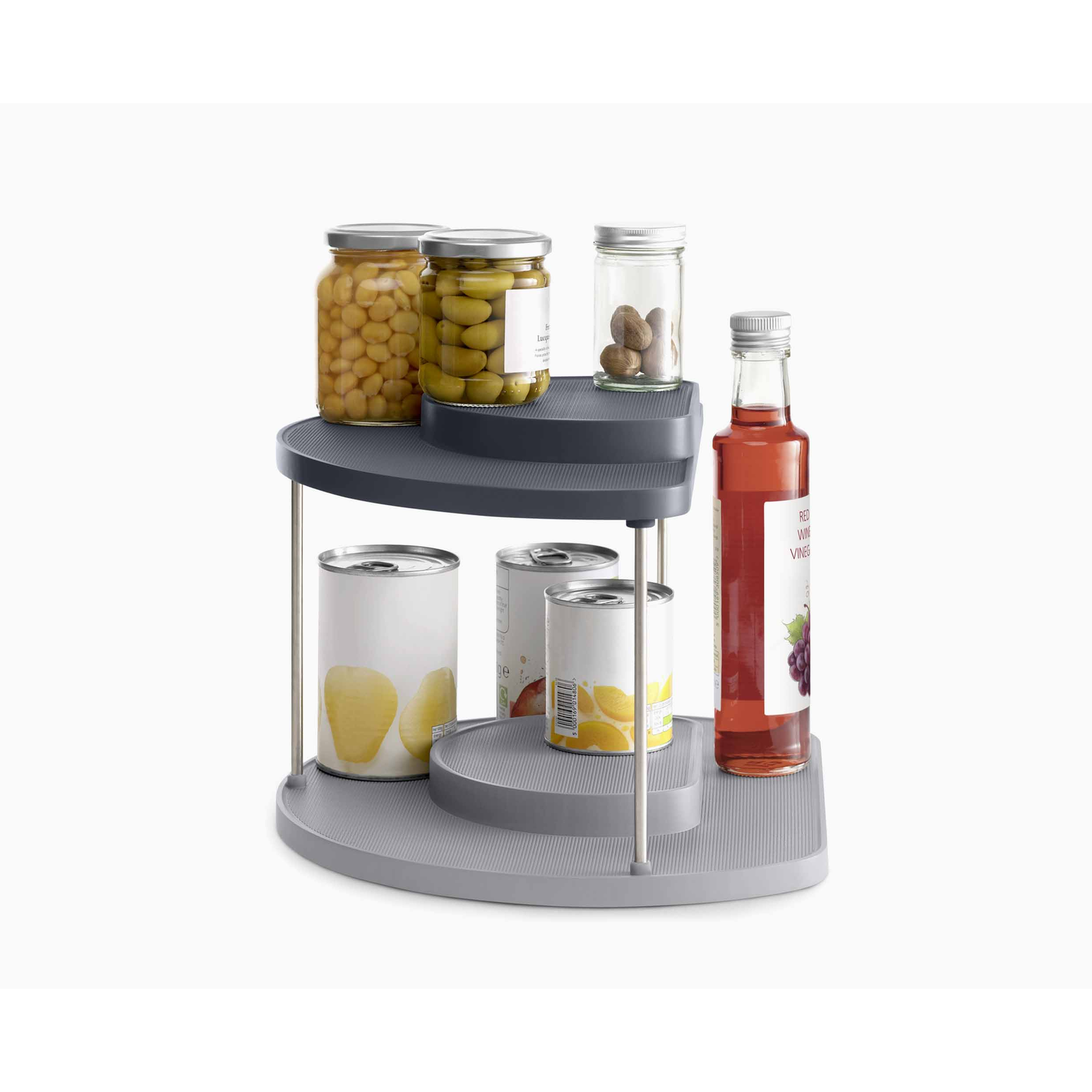 Joseph Joseph CupboardStore 2 szintes Forgatható rendszerező - Szürke / Fehér (85196)