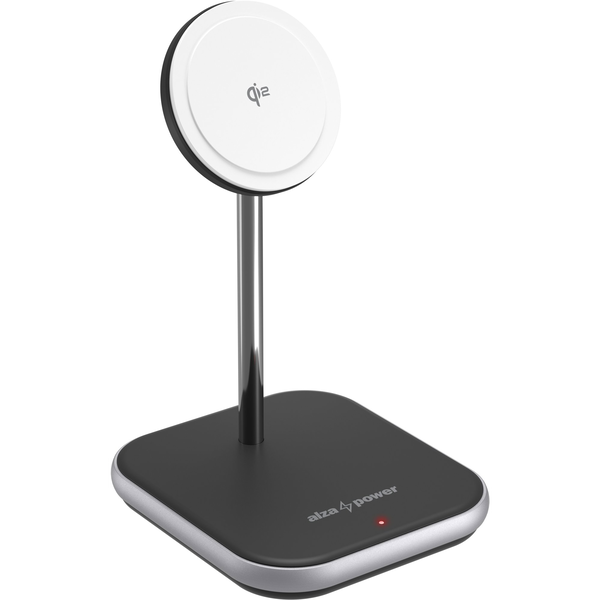AlzaPower WQT310 Wireless Qi2 Compatible with MagSafe Charger Stand, 15W, fekete