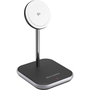 AlzaPower WQT310 Wireless Qi2 Compatible with MagSafe Charger Stand, 15W, fekete