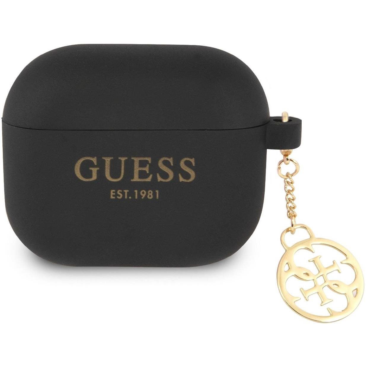 Guess 4G Charms Apple Airpods 3 Black szilikon tok (GUA3LSC4EK)
