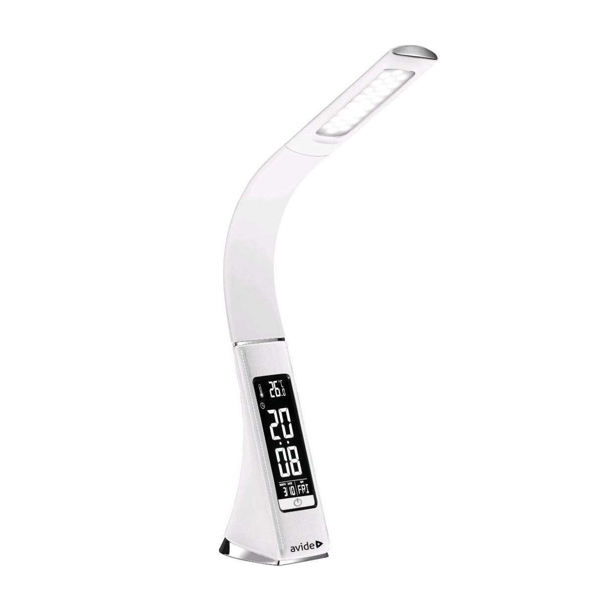 Avide LED asztali lámpa üzleti bőrhatású naptár fehér (ABLDL-BLC-6W-WH) (ABLDL-BLC-6W-WH)