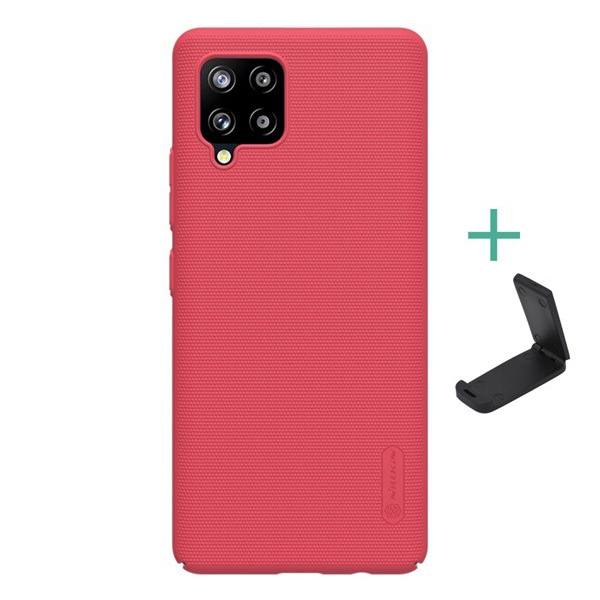 NILLKIN SUPER FROSTED műanyag telefonvédő (gumírozott, érdes felület + asztali tartó) PIROS [Samsung Galaxy A42 5G (SM-A425F)] (5996591019130)
