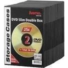 Hama DVD Slim Double-Box 25, Black 2 diske Sort