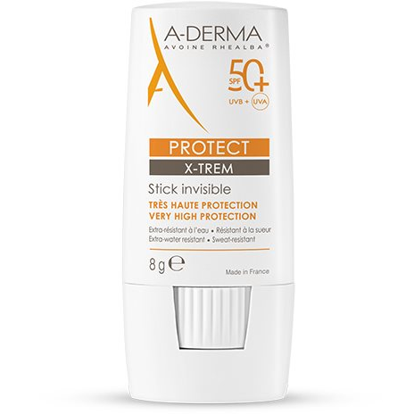 A-Derma PROTECT X-TREM Láthatatlan fényvédő rúd nagyon magas védelemmel SPF 50+ 8 g (3282770206210)