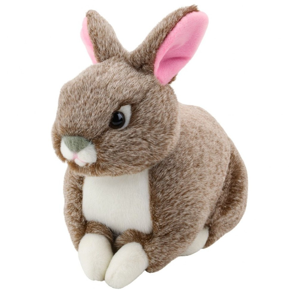 Lean Toys Plüss Játék Nyuszi Barna 20Cm (22126)