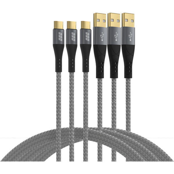 EFB USB-A auf USB-C Kabelset 60W QC 3A 3x2m