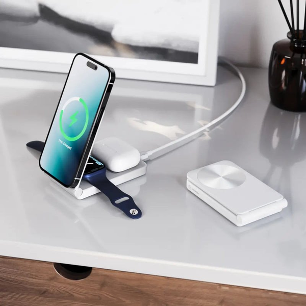 ALOGIC A31FWCWH nabíjačka na PDA a mobilné telefóny Slúchadlá s mikrofónom, Smartfón, Smartwatch, Hodinky Biela USB Bezdrôtové nabíjanie Rýchle nabíjanie Vnútorný