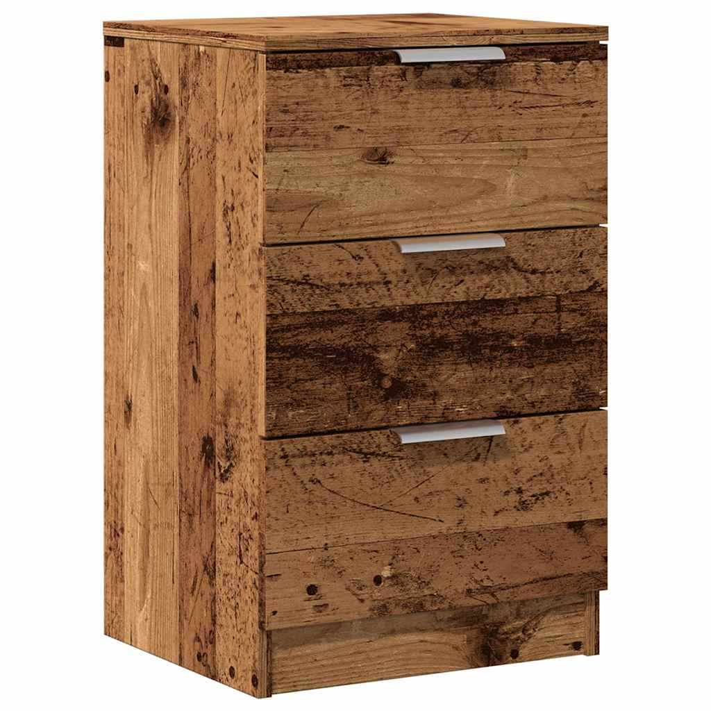 antik fa színű szerelt fa éjjeliszekrény 40 x 36 x 65 cm (856932)