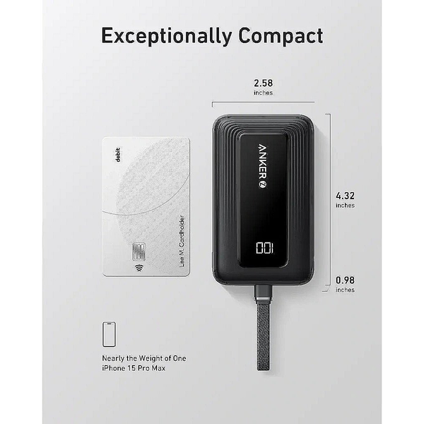 Anker Zolo 10000 mAh Vezeték nélkül tölthető Fekete