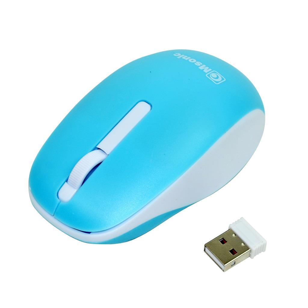 Msonic MX707B Wireless Egér Kék/Fehér (MX707B)