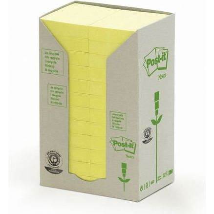 3M Post-it 38 x 51mm (24 x 100) öntapadós címke Sárga 24 db (3M0280)