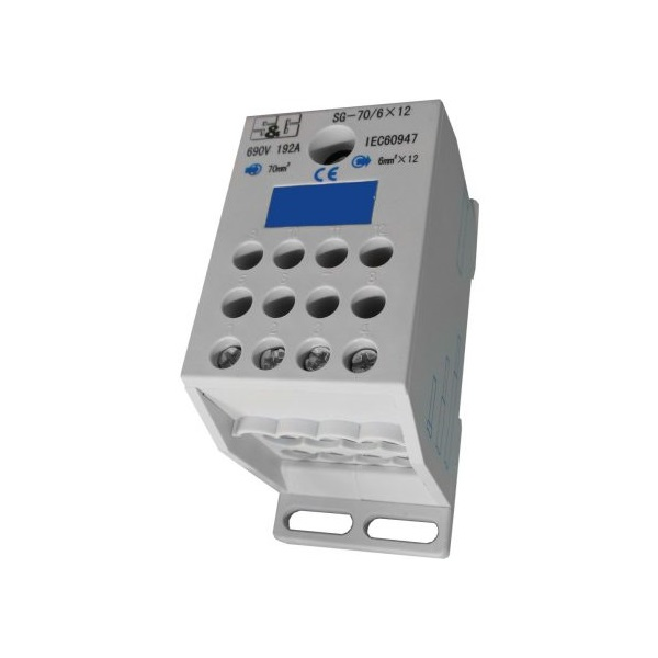 Tracon FLE-25 sínre szerelhető/ szürke/ 2×25mm2 / 2×25mm2/ 400VAC/ 101A főáramköri leágazó kapocs (FLE-25)