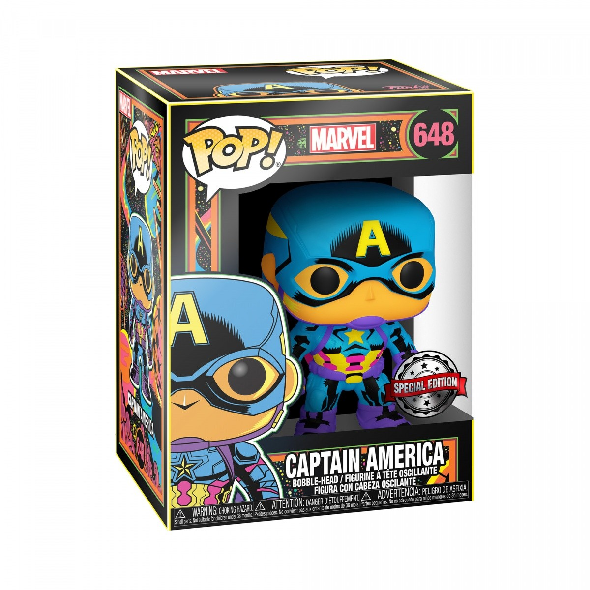 Funko POP Marvel Black Light - Amerika kapitány (FNK48845)