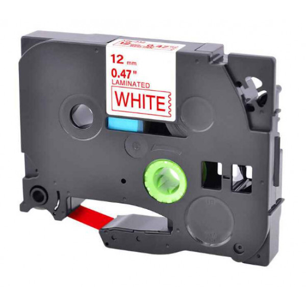 Utángyártott BROTHER TZe232 szalagkazetta 12mm x 8m fehér alapon piros felirat (TZe232FU) (TZe232FU)