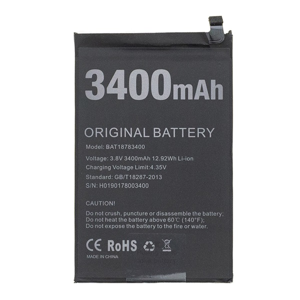 Doogee akku 3400mAh LI-ION  X90L / X90 "Gigapack csomagolás" (BAT18783400 / BAT175582580)