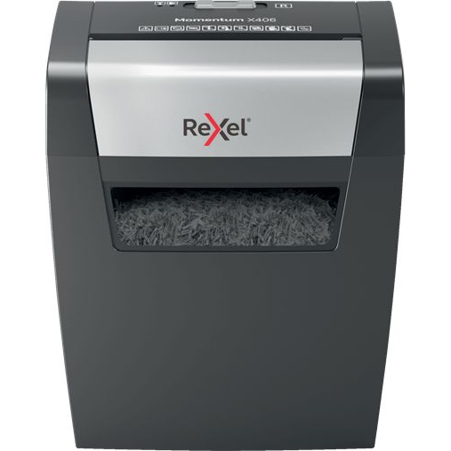 Rexel X308 papirmakulator Krydsmakulering 22 cm Sort, Sølv