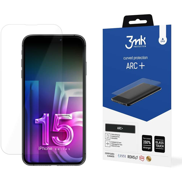  3MK Folia ARC+ iPhone 15 Pro Max 6.7" Fullscreen Folia