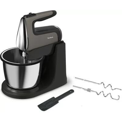 Tefal Powermix Silence HT654E Sbattitore con base 600 W Nero, Grigio