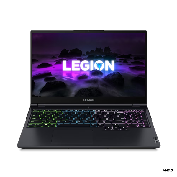 Lenovo Legion 5 Laptop 39,6 cm (15.6") Full HD AMD Ryzen™ 5 5600H 8 GB DDR4-SDRAM 512 GB SSD AMD Radeon RX 6600M Wi-Fi 6 (802.11ax) Černá