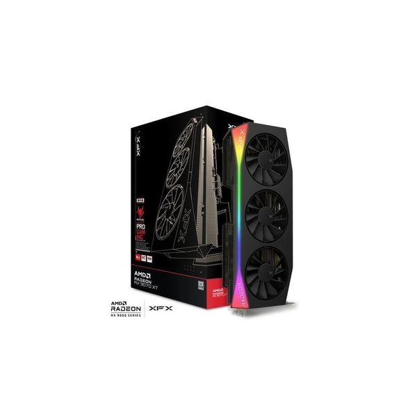 XFX Radeon RX 9070XT 16GB GDDR6 Mercury OC Black Gaming Edition RGB Videókártya