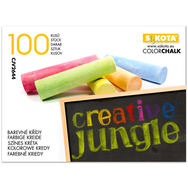Sakota CJV2644 Creative Jungle: 100 darabos táblakréta - színes (CJV2644)