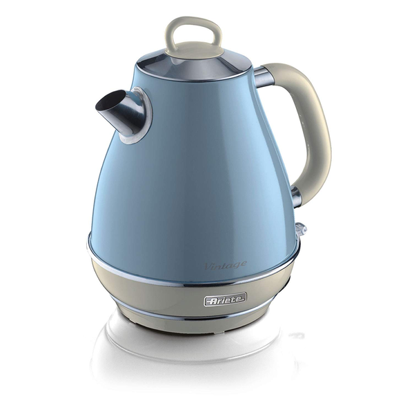 Ariete Vintage Line 2869/05 waterkoker 1,7 l 2000 W Blauw, Chroom, Wit