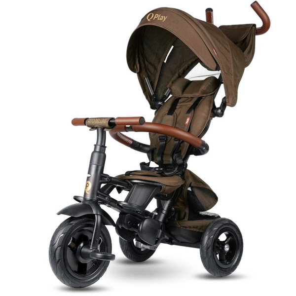 Qplay Rowerek Trójkołowy Rito Deluxe Rubber Brown