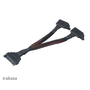 Akasa 15pin SATA apa --> 2x 15pin SATA anya 90°-ban elforgatott tápkábel 15cm (AK-CBPW)