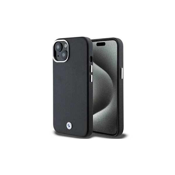 BMW BMHMP15M23PUFWK iPhone 15 Plus / 14 Plus 6.7" készülékhez Signature Wrapped Metal MagSafe tok fekete