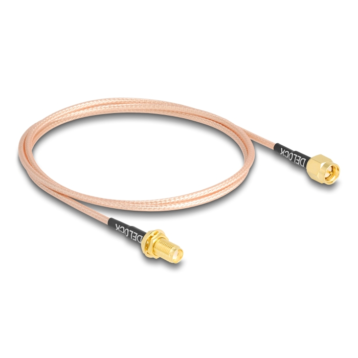 Delock Antennakábel, SMA-dugó apa SMA anya válaszfali csatlakozóval RG-316 75 cm (12011) (12011)