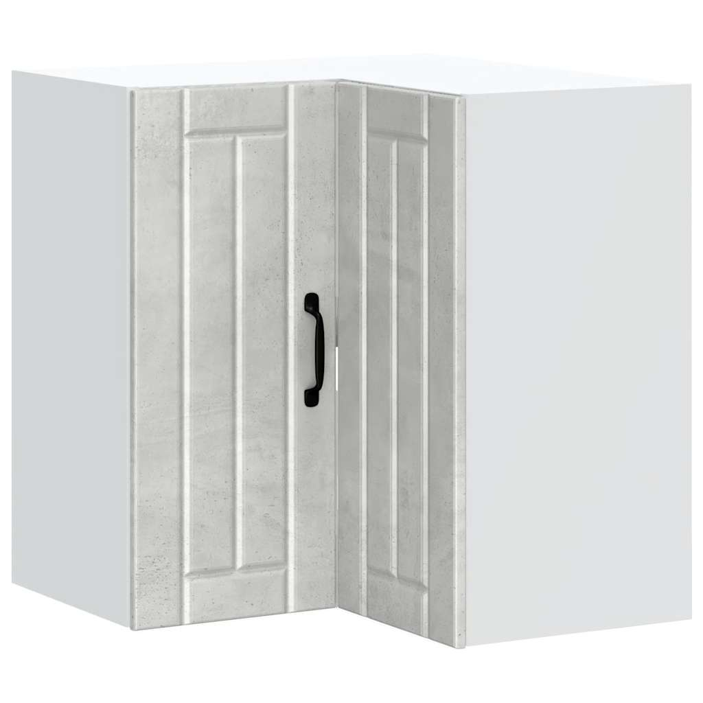 Lucca betonszürke szerelt fa konyhai fali sarokszekrény (853861)