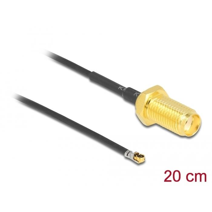 Delock Antenna kábel SMA anya-apa MHF 4L LK-dugó 1.37 20cm (12662) (DE12662)
