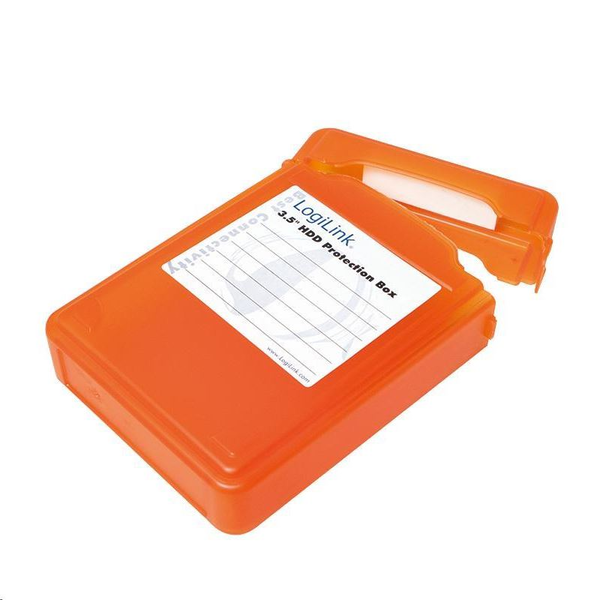 LogiLink Festplatten Schutz-Box für 3,5" HDD´s, orange