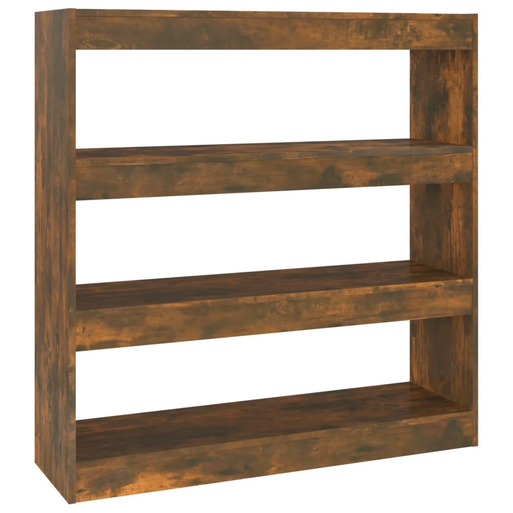 füstös tölgyszínű könyvszekrény/térelválasztó 100x30x103 cm (813632)