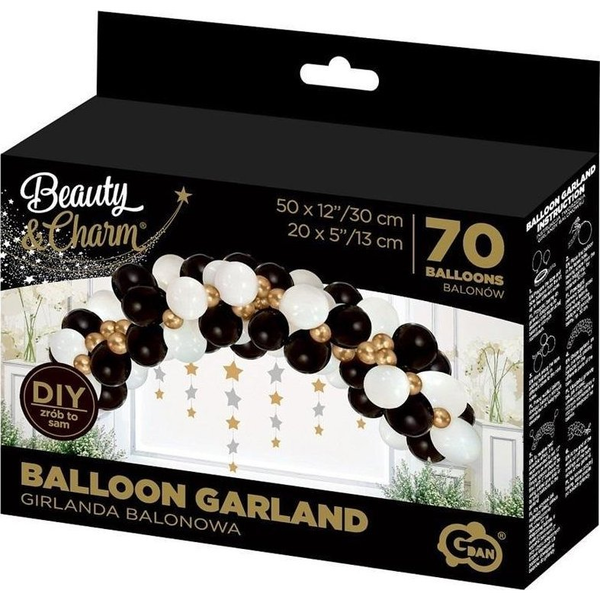 Lufi Girland Szett - 70 db, Fehér/Arany