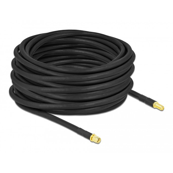 Delock Antennenkabel SMA Stecker zu SMA Buchse LMR/CFD300 15 m low loss