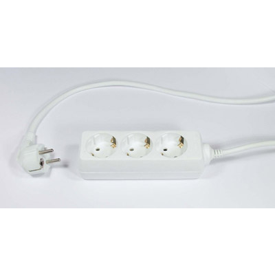 Elosztó 3 csatlakozóaljzat 3m Fehér (25582)