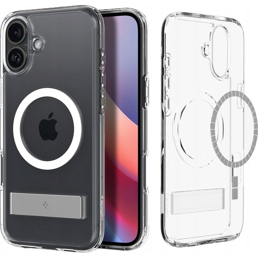 Spigen Slim Armor Essential S MagFit Apple iPhone 16 Crystal Clear MagSafe tok, átlátszó (ACS08228)