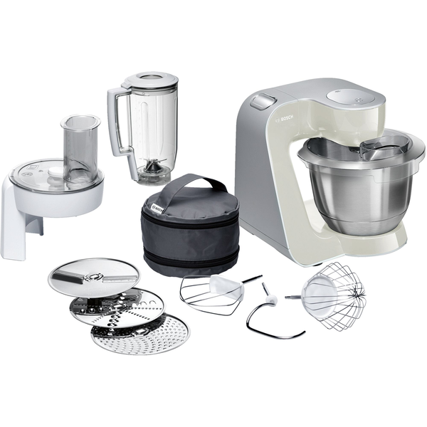 Bosch MUM58L20 robot da cucina 1000 W 3,9 L Grigio, Acciaio inox, Bianco