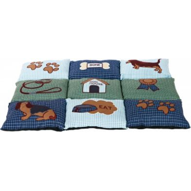 Trixie Fekhely több lapból álló macskás (patchwork) 80x55cm Kék/Zöld (TX-37069)