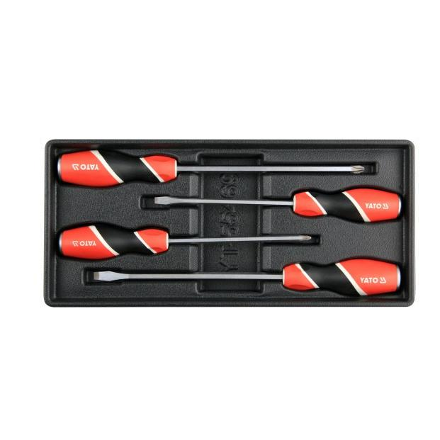 YATO dugaszolóbetét - csavarhúzó készlet ütközős véggel, 4 db (YT-55469)