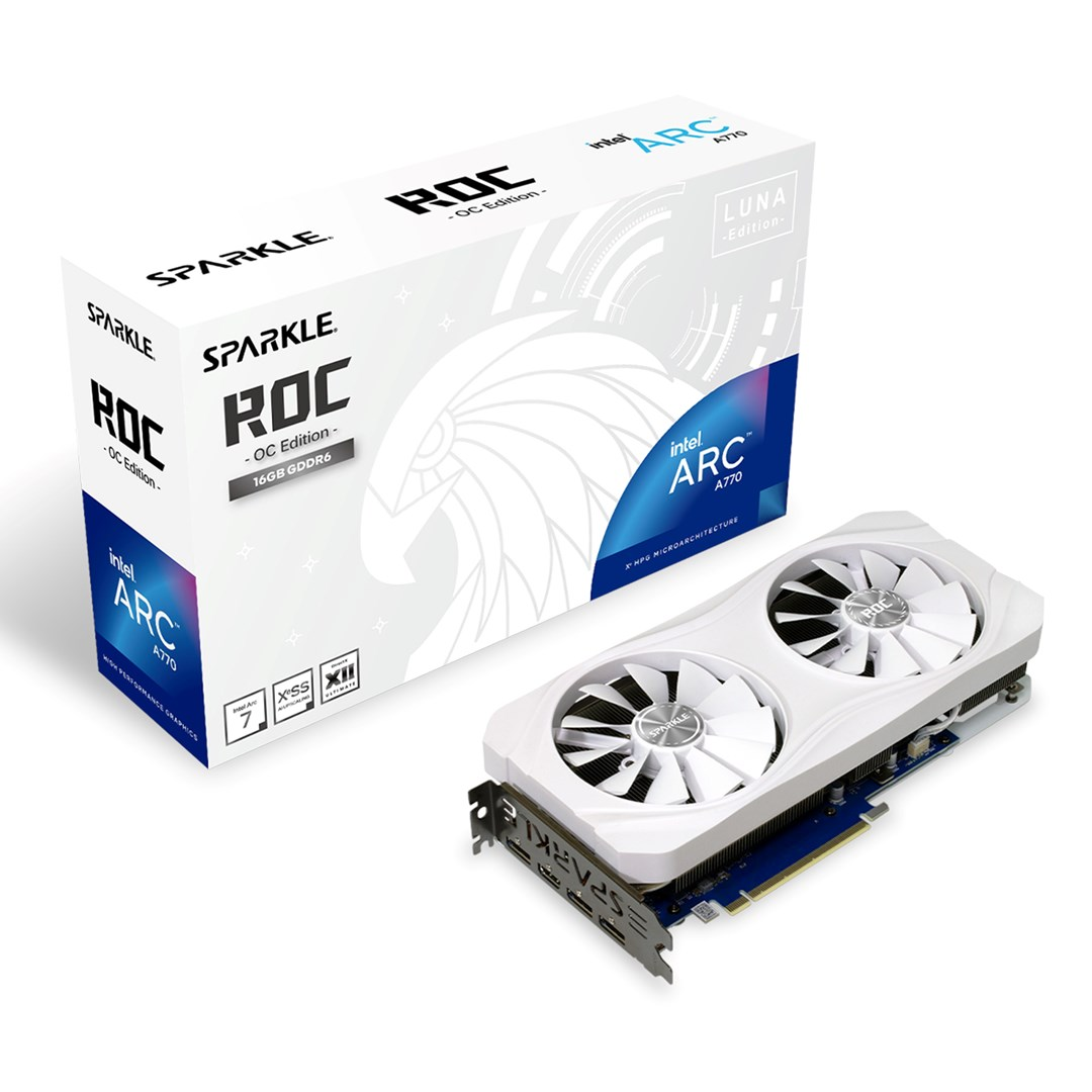Sparkle Intel Arc A770 16GB GDDR6 ROC Luna White Videókártya (1A1-S00413400G)