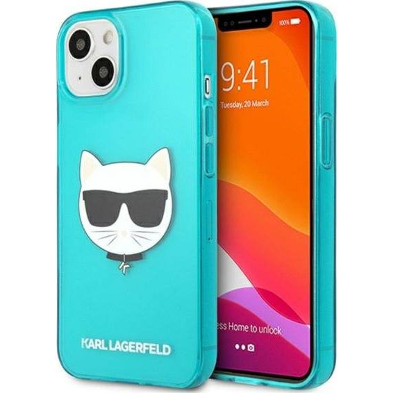 Karl Lagerfeld Choupette Head szilikon hátlap tok Apple iPhone 13 mini, kék (KLD679BLU)