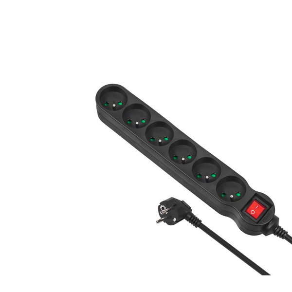 Regleta 6 Enchufes Interruptor Cable De 1,5 M