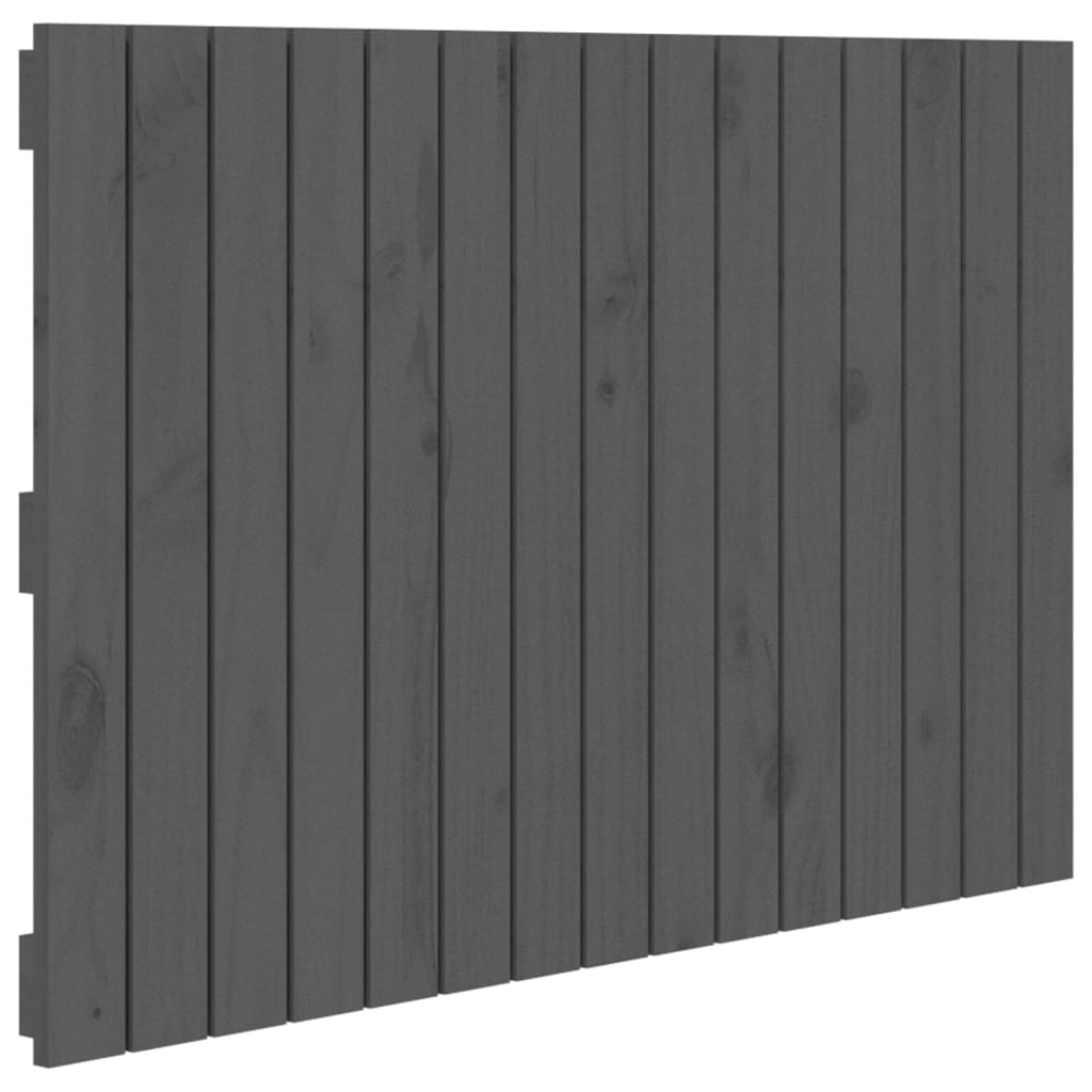 szürke tömör fenyőfa fali fejtámla 95,5 x 3 x 60 cm (824835)