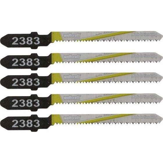 Fűrészlap szúrófűrészhez HCS (fához), vágó hossz: 50 mm, 5 db, Wolfcraft 2393000