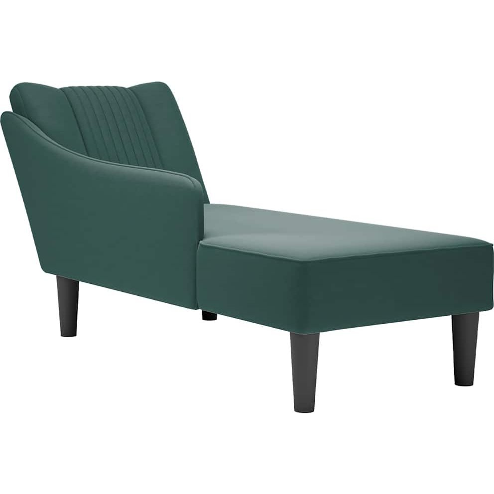 sötétzöld bársony fotel társalgó jobb karfával (4009794)