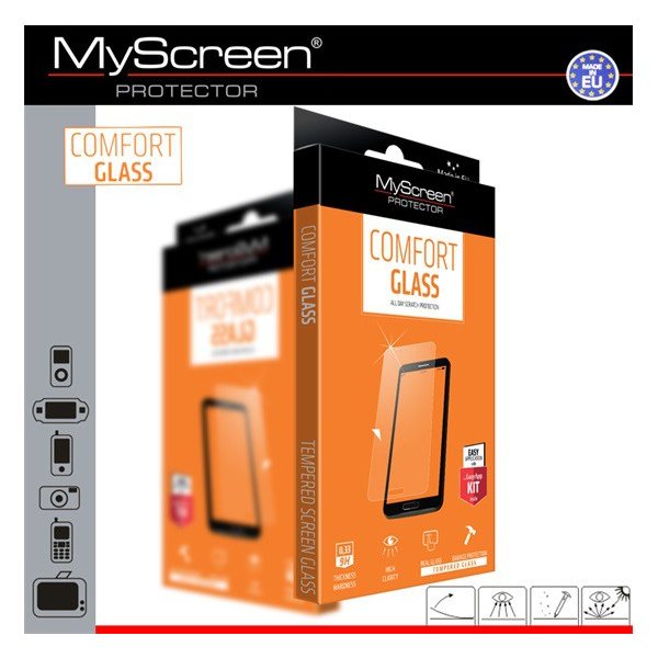 MYSCREEN COMFORT GLASS képernyővédő üveg (extra karcálló, ütésálló, 0.33mm, 9H) ÁTLÁTSZÓ [Samsung Galaxy Grand Prime 2015 (SM-G531F)]
